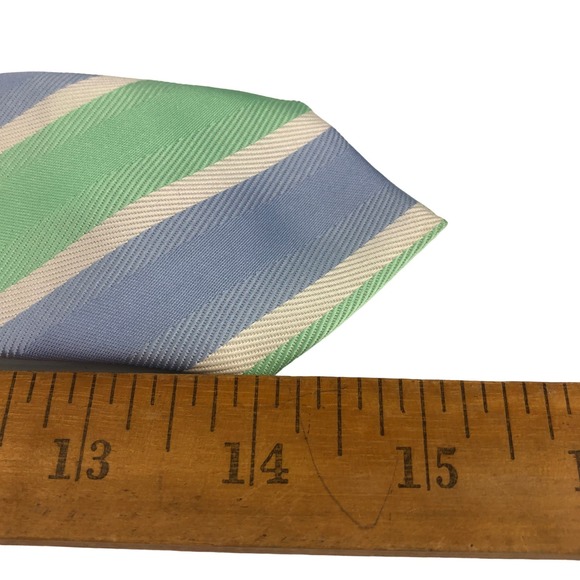Youth Blue and Green  Clip on Tie - Picture 6 of 6